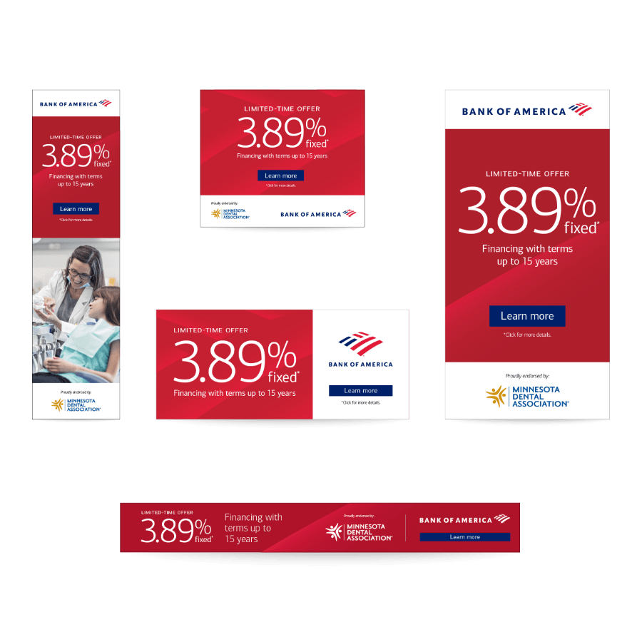 Bank of America Practice Solutions 3.89% Promotion Web Ads