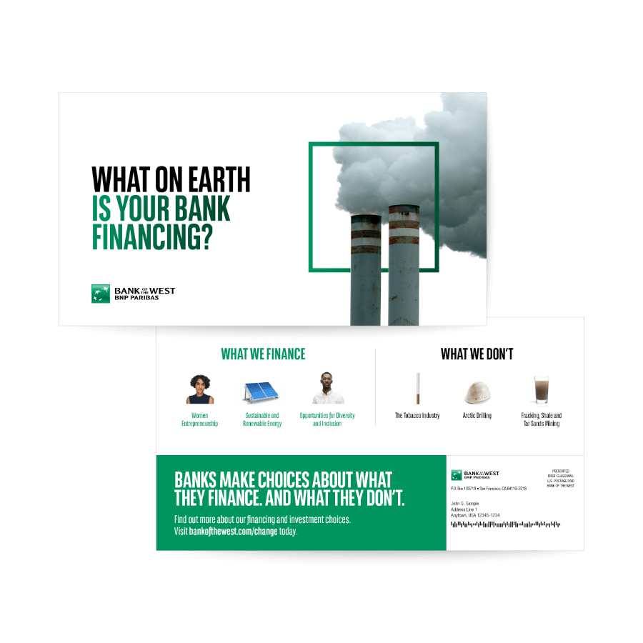 Bank of the West Environmental Sustainability Postcard