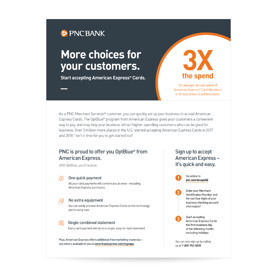 PNC Bank American Express OptBlue Letter