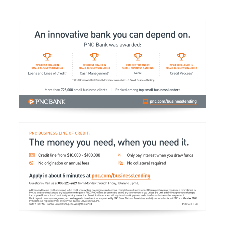 PNC Bank Business Line of Credit Insert